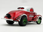 1940 Gasser "Stockin Stuffer" Red Chrome with White Top and Graphics Limited Edition to 126 pieces Worldwide 1/18 Diecast Model Car by ACME