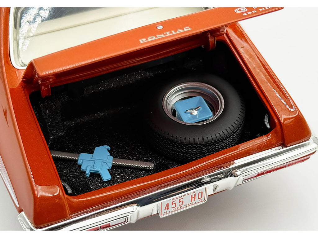 1972 Pontiac GTO LeMans Sundance Orange Metallic with GTO Stripes Limited Edition to 342 pieces Worldwide 1/18 Diecast Model Car by ACME-2