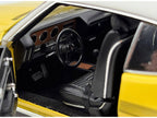 1972 Pontiac GTO LeMans Monarch Yellow with GTO Stripes and White Vinyl Top Limited Edition to 264 pieces Worldwide 1/18 Diecast Model Car by ACME-1