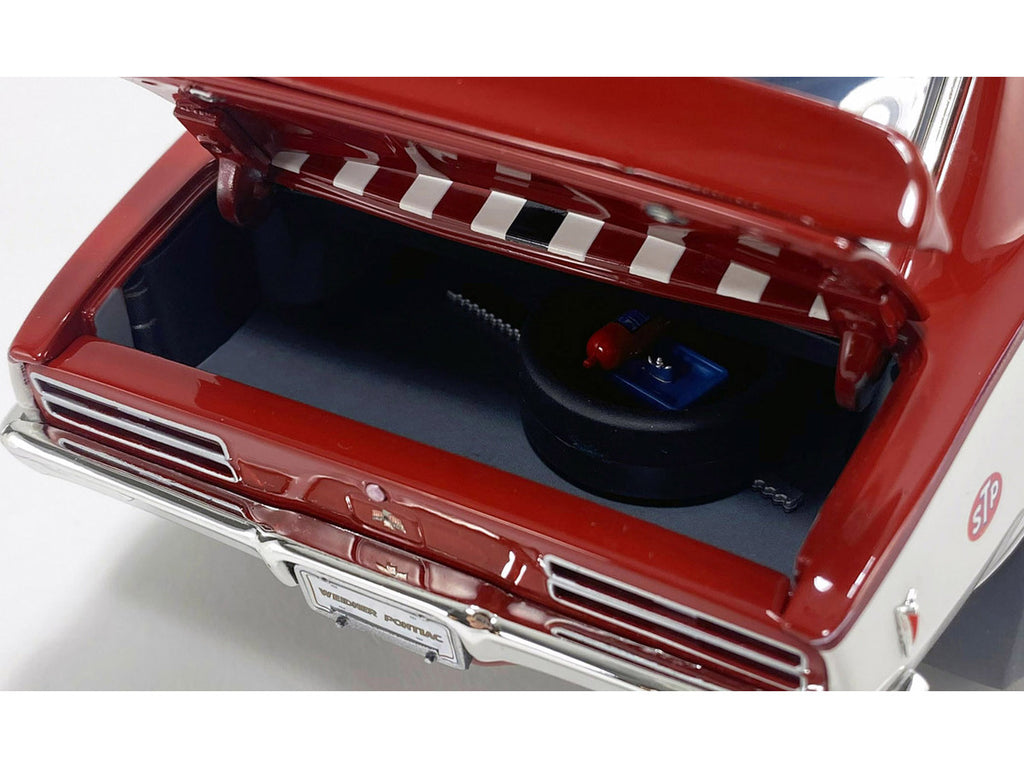 1968 Pontiac Firebird "First Ram Air II - Weidner Pontiac" White and Red with Stripes Limited Edition to 306 pieces Worldwide 1/18 Diecast Model Car by ACME-1