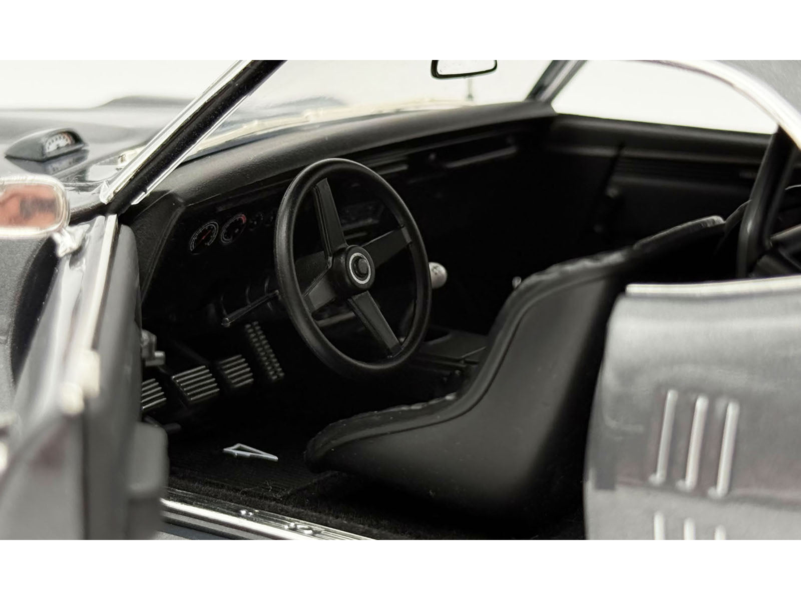 1968 Pontiac Firebird Street Fighter "Silver Bird" Gun Metal Gray Metallic Limited Edition to 400 pieces Worldwide 1/18 Diecast Model Car by ACME