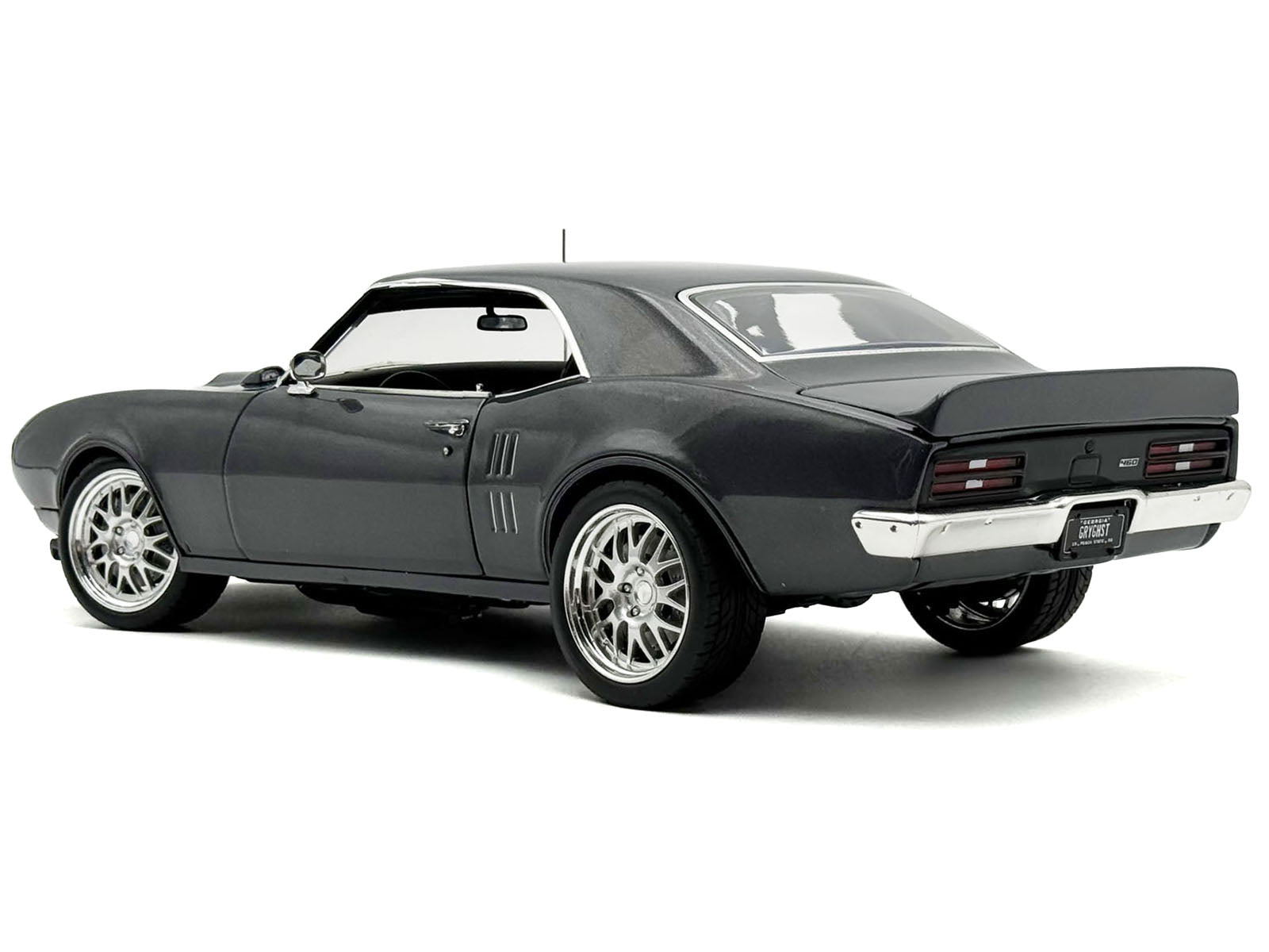 1968 Pontiac Firebird Street Fighter "Silver Bird" Gun Metal Gray Metallic Limited Edition to 400 pieces Worldwide 1/18 Diecast Model Car by ACME
