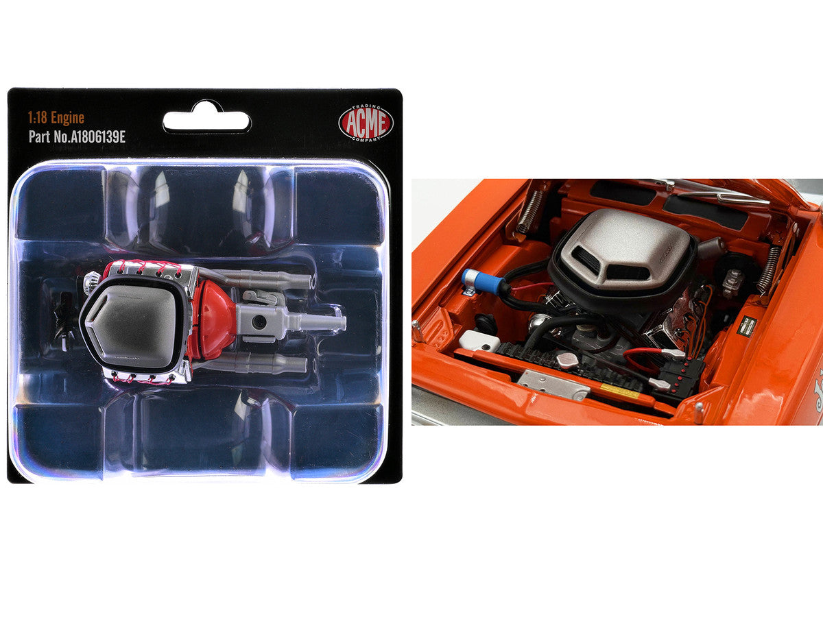 426 HEMI Engine and Transmission Replica from "1970 Plymouth HEMI Cuda" 1/18 Model by ACME-2