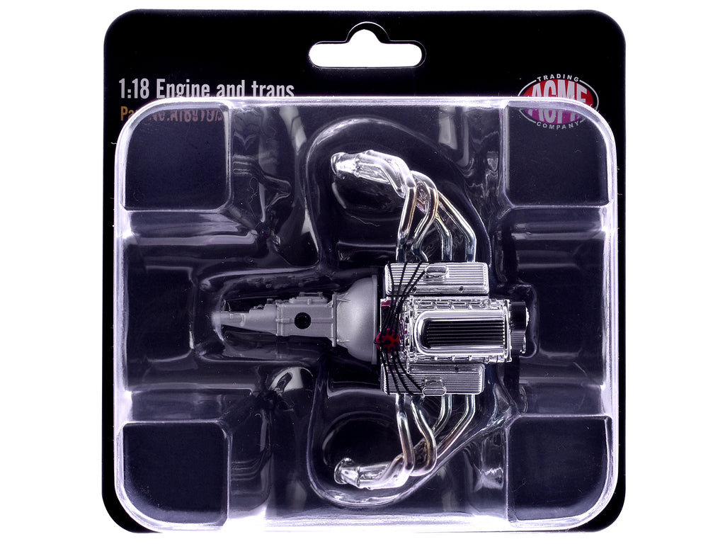 Blown 427 Engine & Transmission Replica from "1957 Chevrolet 150 Gasser" 1/18 Model by ACME
