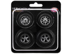 "Drag" Wheel and Tire Set of 4 pieces from "1957 Chevrolet 150 Gasser 'High Roller'" for 1/18 Scale Models by ACME-2