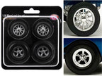 "Drag" Wheel and Tire Set of 4 pieces from "1957 Chevrolet 150 Gasser 'High Roller'" for 1/18 Scale Models by ACME-0