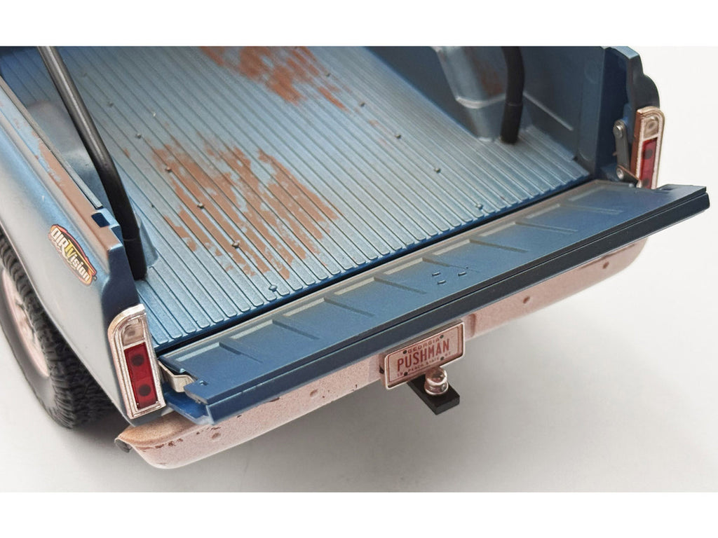1967 Chevrolet K-10 Pickup Truck "World of Outlaws Push Truck" Blue (Rusted) with White Top Limited Edition to 378 pieces Worldwide 1/18 Model Car by ACME-4