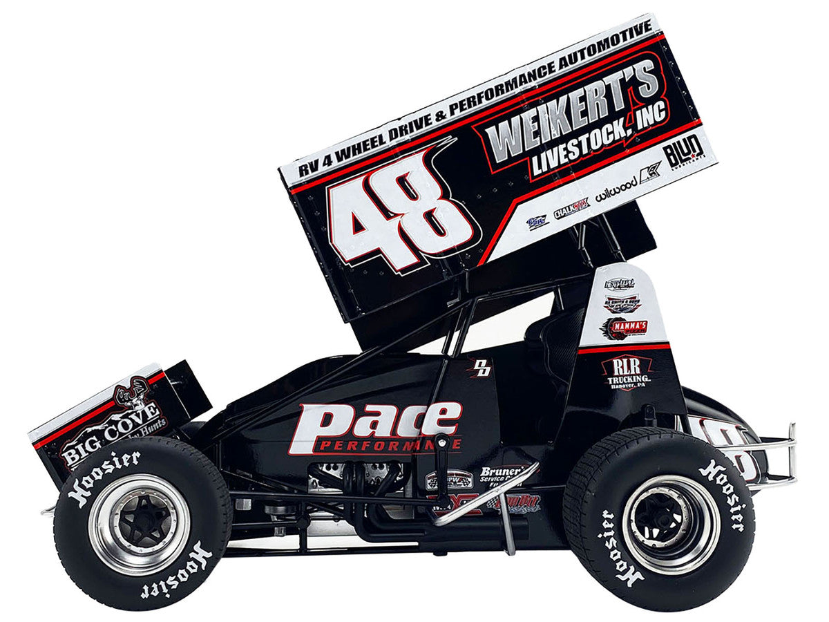Winged Sprint Car #48 Danny Dietrich "Weikert's Livestock Inc." Gary Kauffman Racing (2024) 1/18 Diecast Model Car by ACME-1