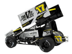 Winged Sprint Car #17 Cory Eliason "Devil Race Karts" Monte Motorsports (2025) 1/18 Diecast Model Car by ACME-2
