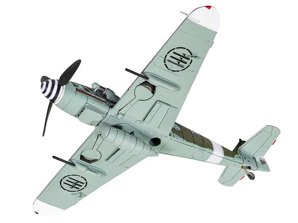 Messerschmitt Me109G-6 (Trop) Fighter Aircraft "Maggiore Antonio Vizzotto 150 Gruppo Gigi Tre Osei Regia Aeronautica Sicily" (July 1943) "The Aviation Archive" Series 1/72 Diecast Model by Corgi-2