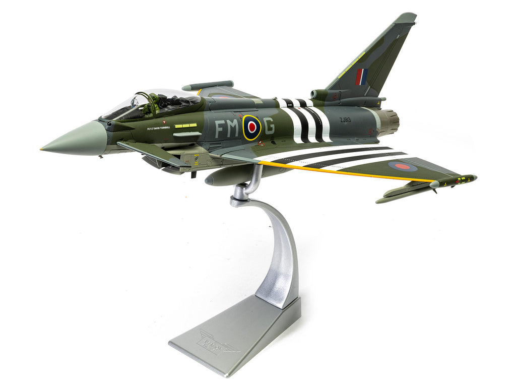 Eurofighter Typhoon FGR4 Fighter Aircraft "ZJ913 FM-G Moggy D-Day 80th Anniversary Display Scheme" (2024) Royal Air Force "The Aviation Archive" Series 1/48 Diecast Model by Corgi