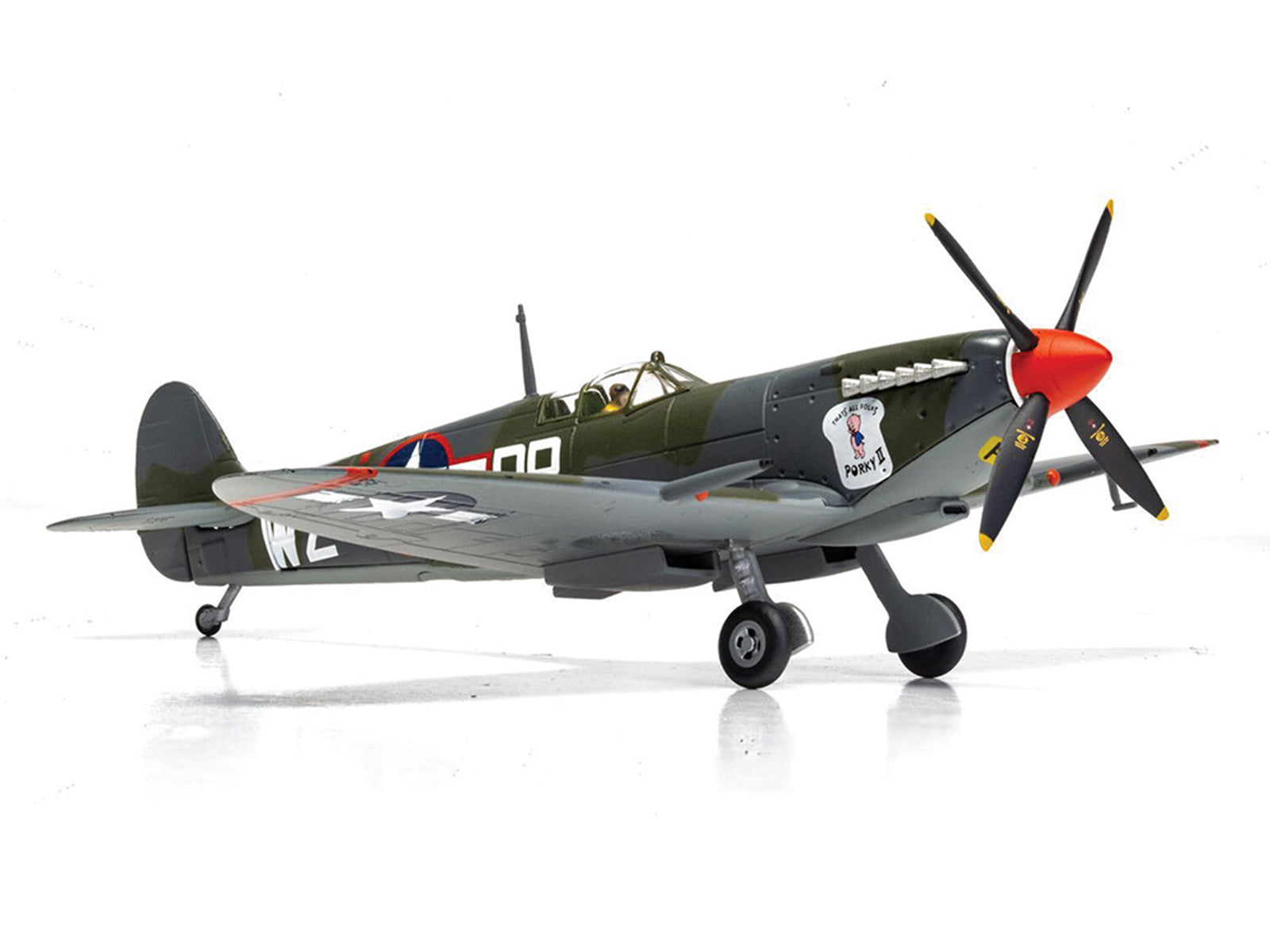 Supermarine Spitfire MkIXC Fighter Aircraft "Porky II Lt Robert Connor 309th Fighter Squadron 31st Fighter Group" (1943) United States Army Air Forces "The Aviation Archive" Series 1/72 Diecast Model by Corgi
