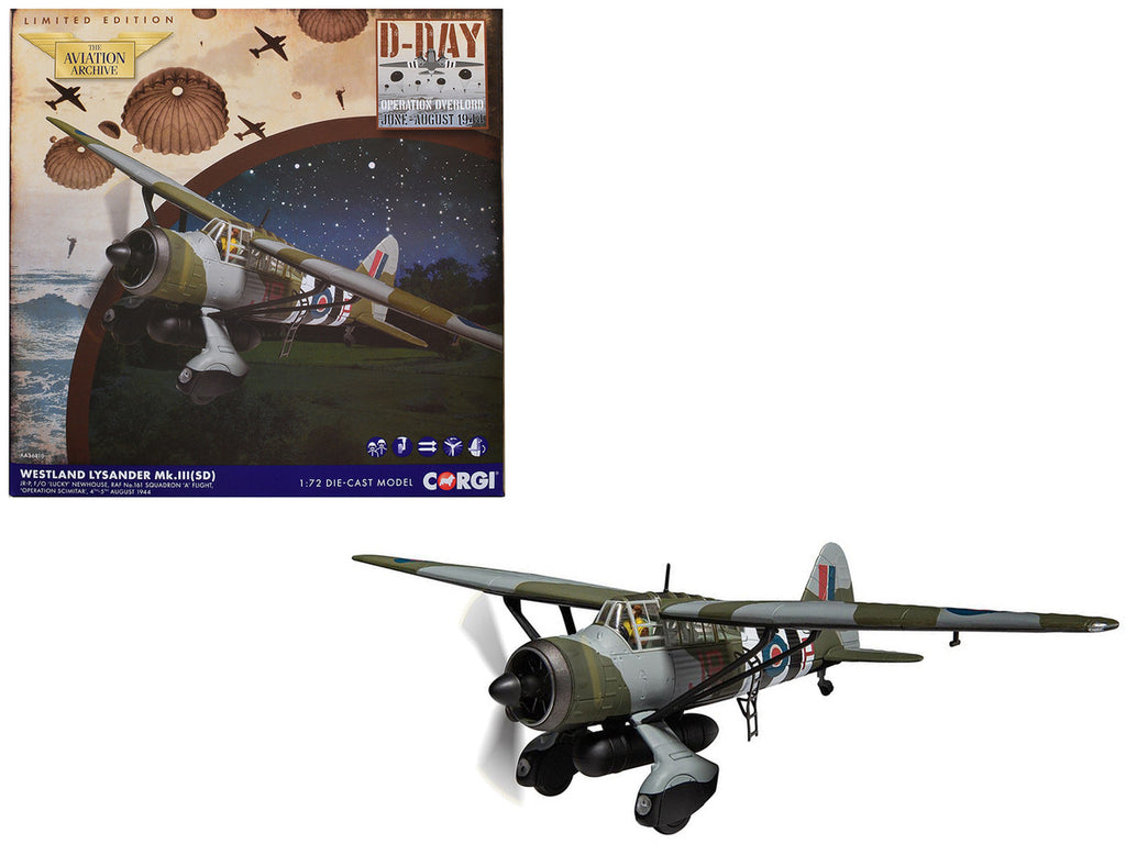 Westland Lysander Mk. III Aircraft "'Lucky' Newhouse No. 161 Squadron" (1944) British Royal Air Force "The Aviation Archive" Series 1/72 Diecast Model by Corgi-0