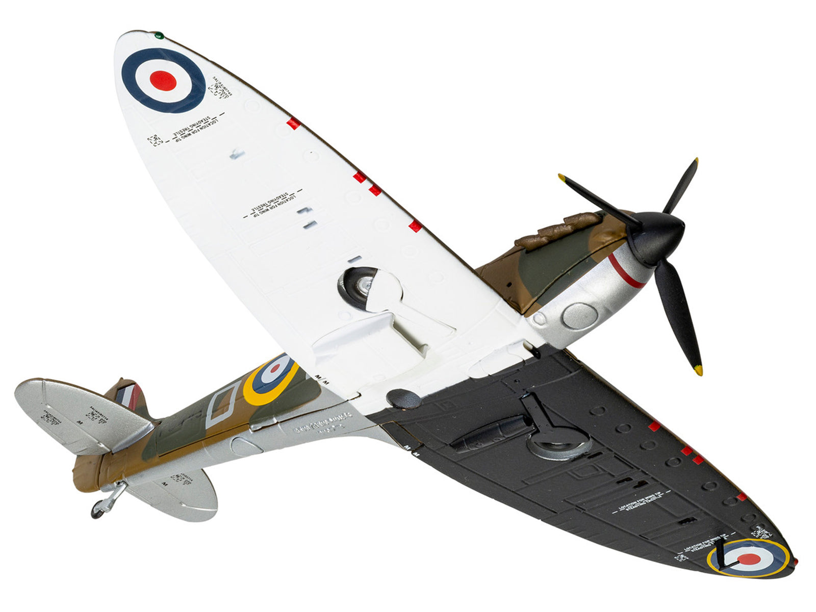 Supermarine Spitfire MkI Fighter Aircraft "P9443 ZD-D Flight Lieutenant Douglas Bader No. 222 Squadron Battle of Britain" (1940) Royal Air Force "The Aviation Archive" Series 1/72 Diecast Model by Corgi