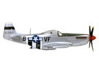 North American P-51D Mustang Fighter Aircraft "Captain Donald Emerson 336th Fighter Squadron 4th Fighter Group 8th AF Debden England" (1944) United States Army Air Forces "Oxford Aviation" Series 1/72 Diecast Model Airplane by Oxford Diecast-2