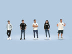 "Liberty Walk Team" 5 piece Diecast Figure Set (5 Figures) Limited Edition for 1/64 Scale Models by American Diorama-0