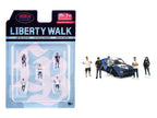 "Liberty Walk Team" 5 piece Diecast Figure Set (5 Figures) Limited Edition for 1/64 Scale Models by American Diorama-2