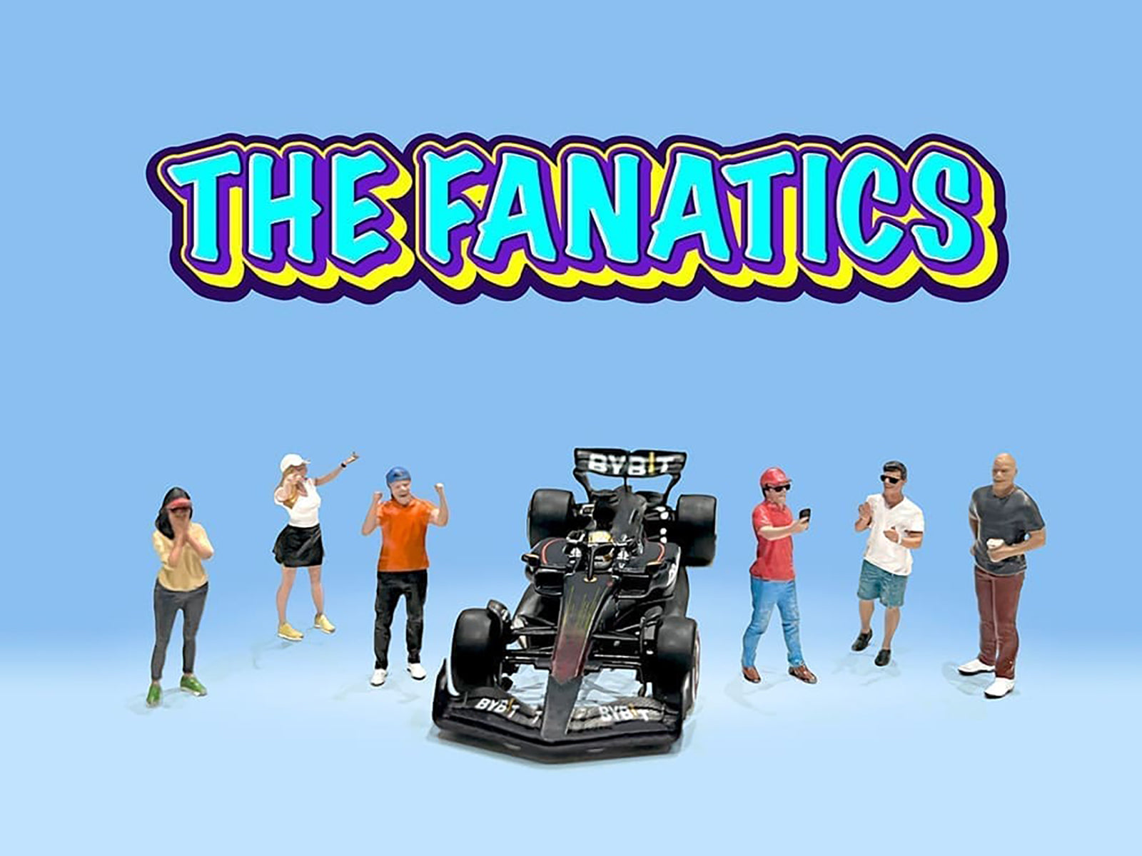 "The Fanatics" 6 piece Diecast Figure Set Limited Edition for 1/64 Scale Models by American Diorama