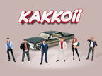 "Kakkoii" 6 piece Diecast Figures Set 1/64 Scale Models by American Diorama