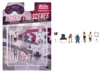 "Behind The Scenes" 7 piece (4 People 3 Accessories) Diecast Figures Set 1/64 Scale Models by American Diorama-2