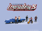 "Lowriders #5" 6 piece (5 People 1 Bicycle) Diecast Figures Set 1/64 Scale Models by American Diorama-2