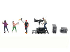 "Behind The Scenes #2" 7 piece (4 People 3 Accessories) Diecast Figures Set 1/64 Scale Models by American Diorama