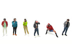 "Hanging Out #3" 6 piece Diecast Figure Set (6 Figures) Limited Edition for 1/64 Scale Models by American Diorama-1