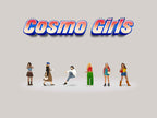 "Cosmo Girls" 6 piece Diecast Figure Set (6 Figures) Limited Edition for 1/64 Scale Models by American Diorama-0