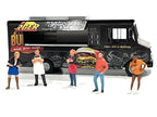 Food Truck "The Burger Truck" Black with Graphics 1/64 Diecast Model by American Diorama-1