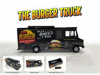 Food Truck "The Burger Truck" Black with Graphics 1/64 Diecast Model by American Diorama-2
