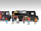 Food Truck "The Burger Truck" Black with Graphics 1/64 Diecast Model by American Diorama-3