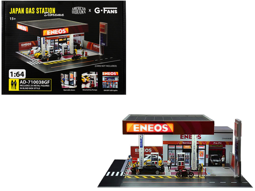Eneos Japan Gas Station Diorama Set "American Diorama X G-Fans" Series for 1/64 Scale Models by American Diorama-4