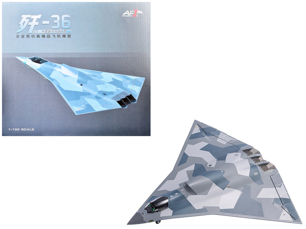CAC J-36 Stealth Fighter Aircraft "Chinese Military" People’s Liberation Army Air Force 1/100 Diecast Model by Air Force 1-4