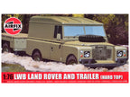 Level 2 Model Kit Land Rover LWB (Hard Top) Truck and Trailer with 2 Scheme Options 1/76 Scale Plastic Model Kit by Airfix-0
