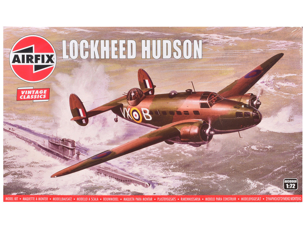 Level 2 Model Kit Lockheed Hudson Light Bomber Aircraft 1/72 Plastic Model Kit by Airfix-0