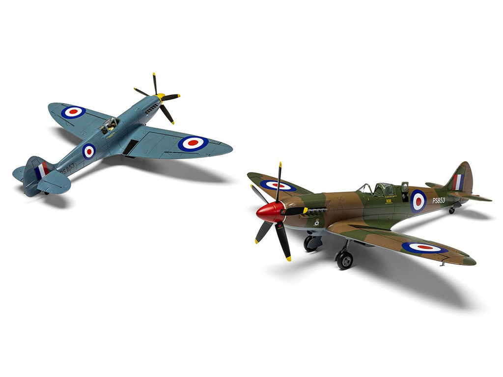 Level 2 Model Kit Supermarine Spitfire PR.XIX Fighter Aircraft with 3 Scheme Options 1/48 Plastic Model Kit by Airfix-1