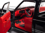 1979 Dodge Adventurer Sweptline Pickup Truck Black with Red Interior "American Muscle" Series 1/18 Diecast Model Car by Auto World-3