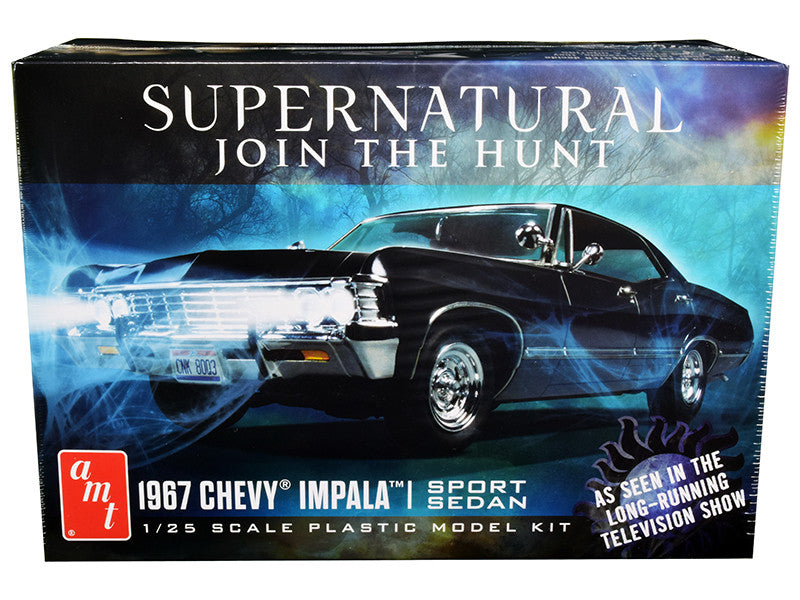 Skill 2 Model Kit 1967 Chevrolet Impala Sport Sedan "Supernatural" (2005) TV Series 1/25 Scale Model by AMT-0