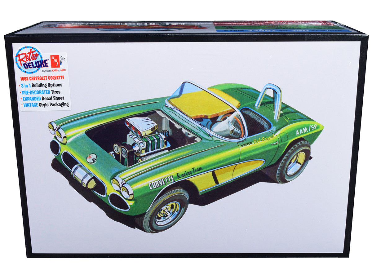 Skill 2 Model Kit 1962 Chevrolet Corvette 3 in 1 Kit 1/25 Scale Model by AMT-0