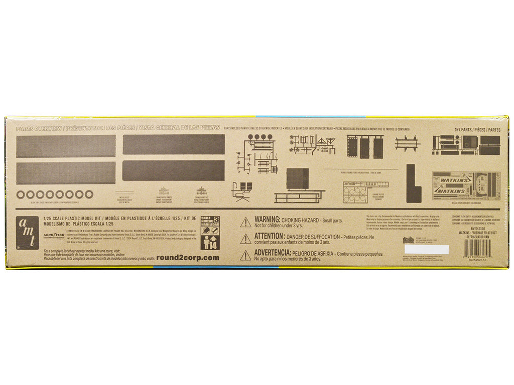 Skill 3 Model Kit Fruehauf FB 40' Refrigerated Trailer "Watkins Motor Lines" 1/25 Scale Model by AMT-1