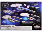 Skill 2 Model Kit U.S.S. Enterprise Four Ship Set "Star Trek" 1/2500 Scale Model by AMT-3