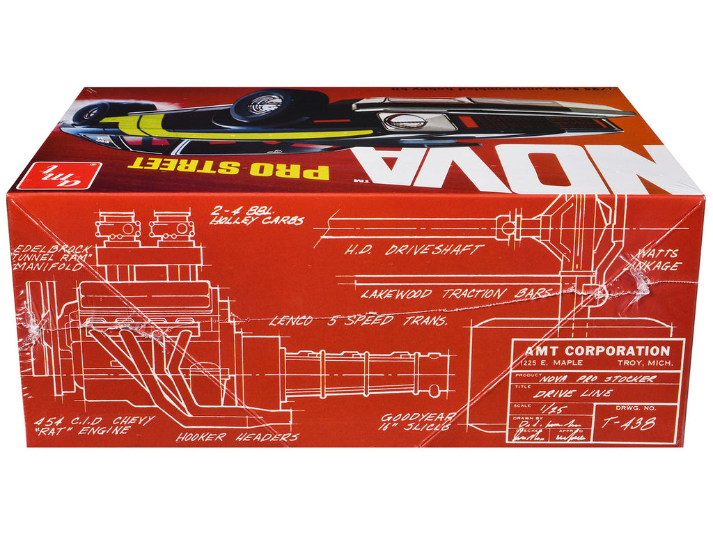 Skill 2 Model Kit Chevrolet Nova Pro Street 1/25 Scale Model by AMT-1