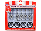Skill 2 Model Kit Wire Wheels and Whitewall Tires Set of 5 Pieces for 1/25 Scale Models by AMT-2