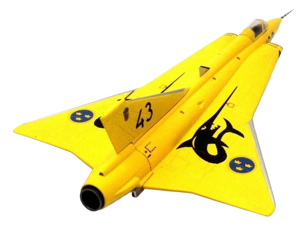 Saab J35J Draken Fighter Aircraft "43-10 3 "Johan Gul" Squadron 10 Wing Final Flight Livery" (1997) Swedish Air Force 1/72 Diecast Model Airplane by Aviation 72-3