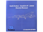 Saab S35 Draken Fighter Aircraft "59 F 11 Wing Skavsta Museum" (1979) Swedish Air Force 1/72 Diecast Model Airplane by Aviation 72-2