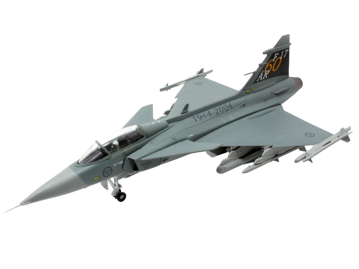Saab JAS 39A Gripen Fighter Aircraft "17 Wing 60th Anniversary Livery Ronneby Air Show" (2004) Swedish Air Force 1/72 Diecast Model Airplane by Aviation 72-1