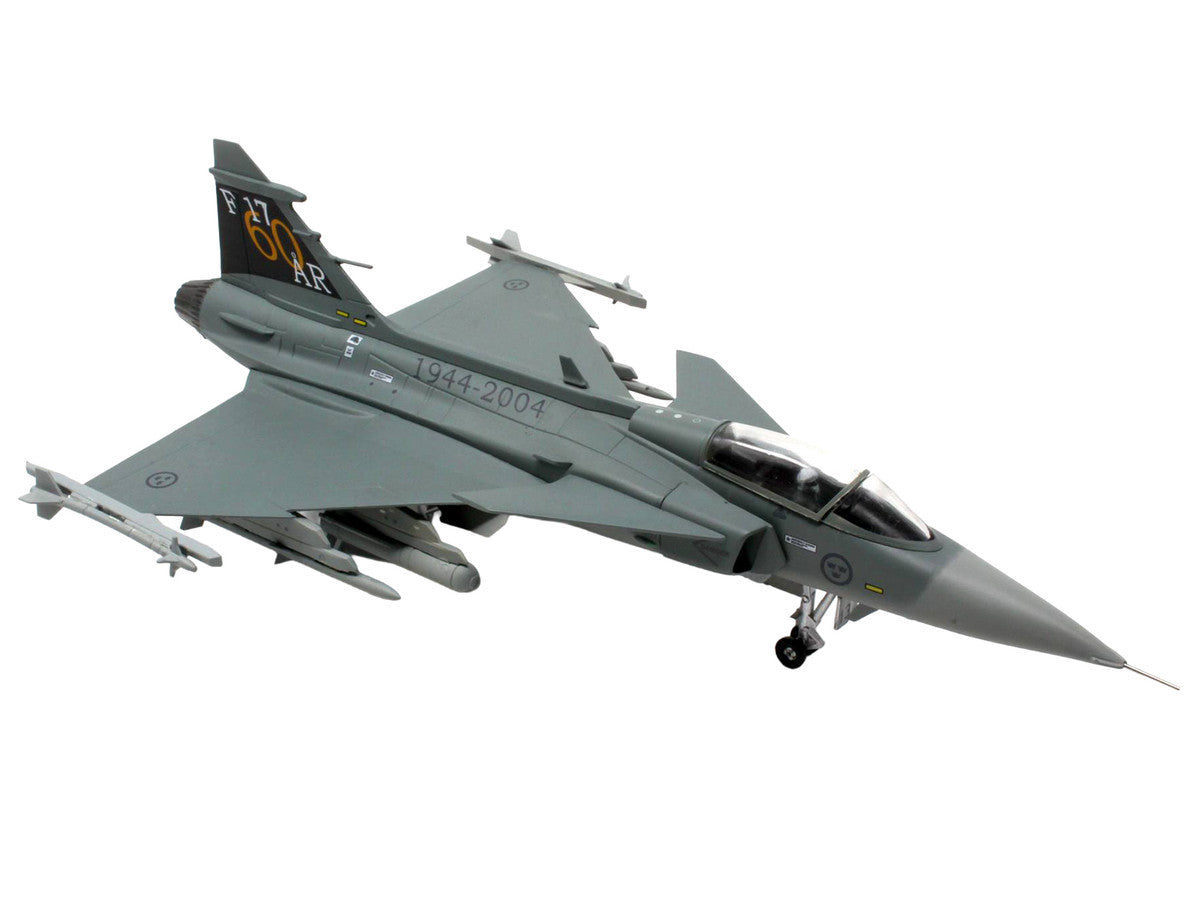 Saab JAS 39A Gripen Fighter Aircraft "17 Wing 60th Anniversary Livery Ronneby Air Show" (2004) Swedish Air Force 1/72 Diecast Model Airplane by Aviation 72-3