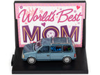 2018 Ford F-150 Pickup Truck Red and 1984 Dodge Caravan Minivan Blue Metallic "World's Best Mom and Dad" Set of 2 Pieces 1/64 Diecast Model Cars by Auto World-4