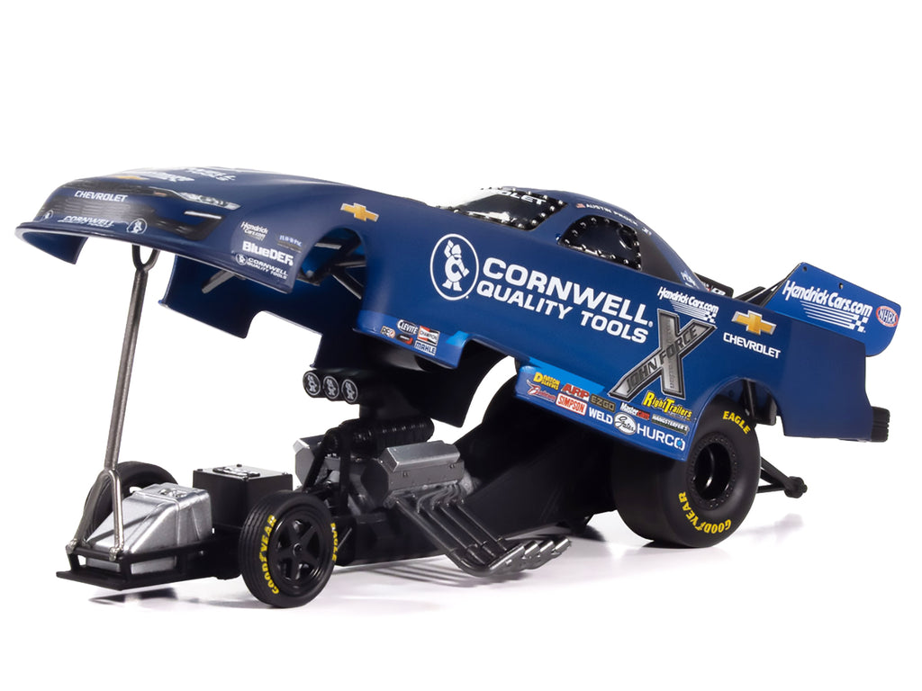 Chevrolet Camaro SS NHRA Funny Car Austin Prock "Cornwell Quality Tools" (2025) "John Force Racing" Limited Edition 1/24 Diecast Model by Auto World
