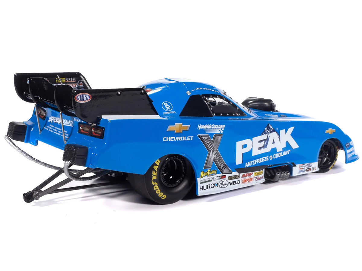 Chevrolet Camaro SS NHRA Funny Car Jack Beckman "Peak" (2025) "John Force Racing" Limited Edition 1/24 Diecast Model by Auto World-2